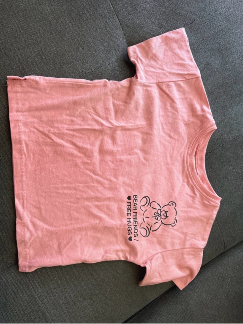 Zara Pink Kids' Bear Friends Short Sleeve Tee